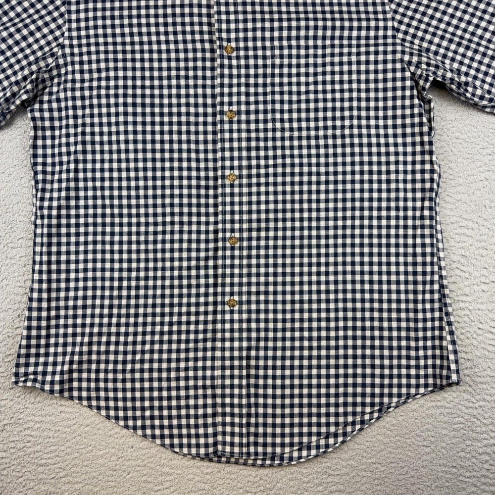 Brooks Brothers Shirt Mens Large Blue Gingham Check Non Iron Supima Button Down - Picture 5 of 12